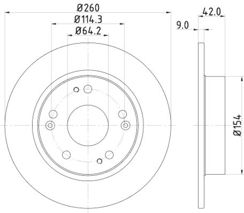 HELLA 8DD 355 118-991 Bremsscheibe für HONDA