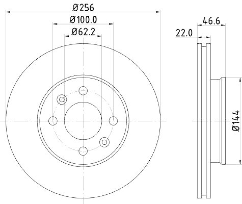 HELLA 8DD 355 119-011 Bremsscheibe für HYUNDAI/KIA