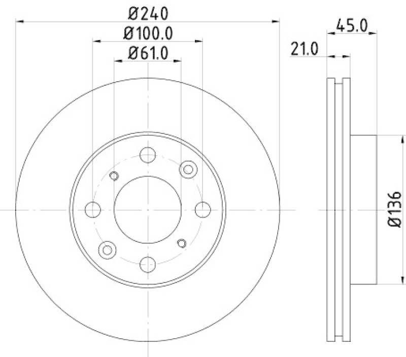 HELLA 8DD 355 104-941 Bremsscheibe 51116