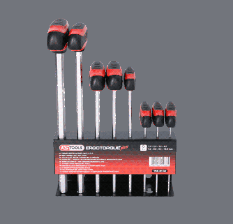 KS TOOLS 158.8130 T-Griff-Innensechskant-Schlüssel-Satz