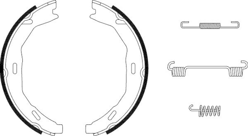 HELLA 8DA 355 050-771 Bremsbackensatz für MB