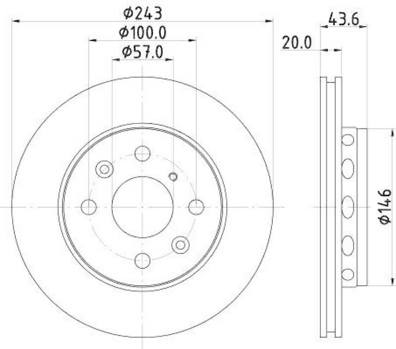 HELLA 8DD 355 105-011 Bremsscheibe 51601