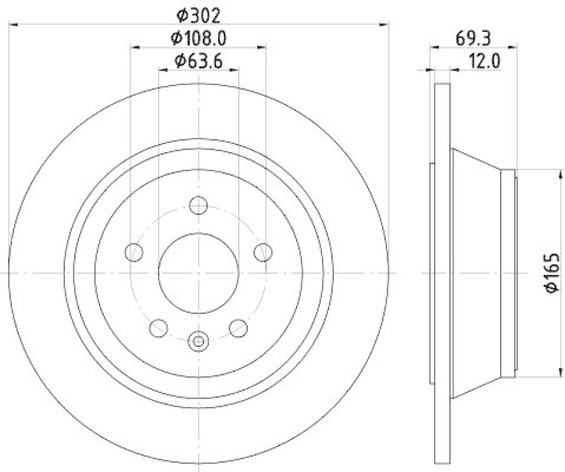 HELLA 8DD 355 119-151 Bremsscheibe für VOLVO