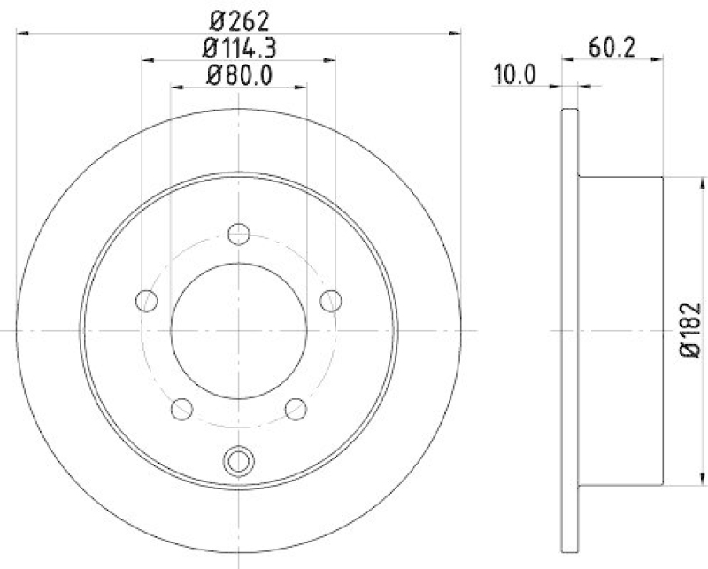 HELLA 8DD 355 119-181 Bremsscheibe für MITSU.