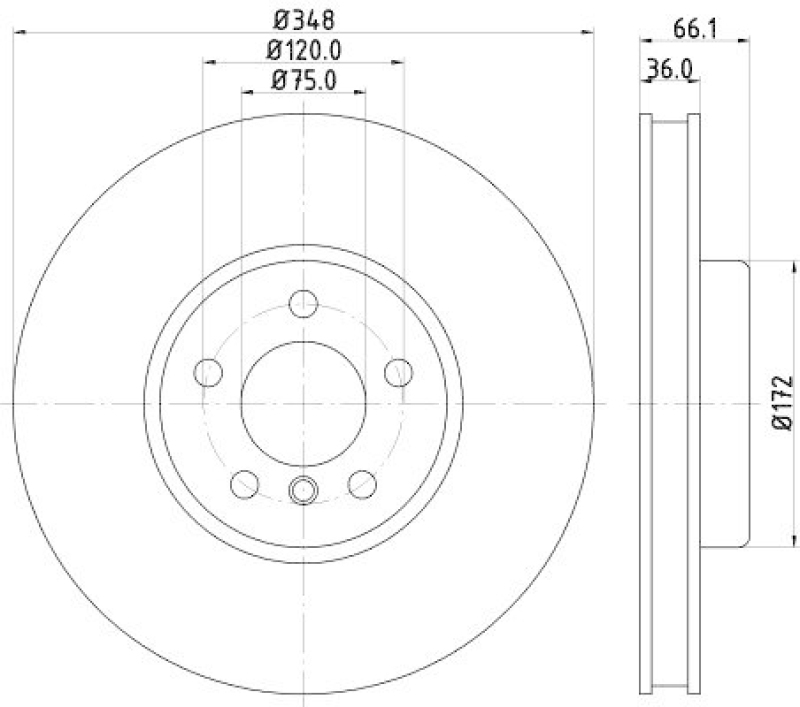 HELLA 8DD 355 119-261 Bremsscheibe für BMW