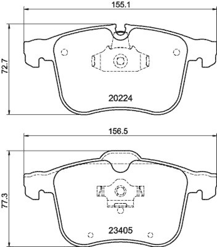 HELLA 8DB 355 006-561 Bremsbelagsatz, Scheibenbremsbelag für SAAB/OPEL/CADILLAC