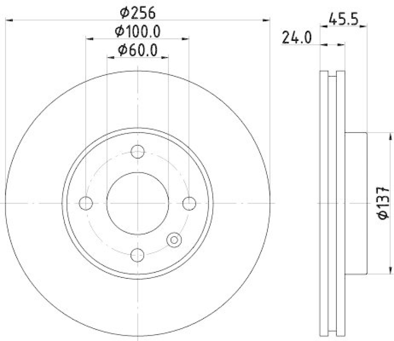 HELLA 8DD 355 119-351 Bremsscheibe für CHEVROLET