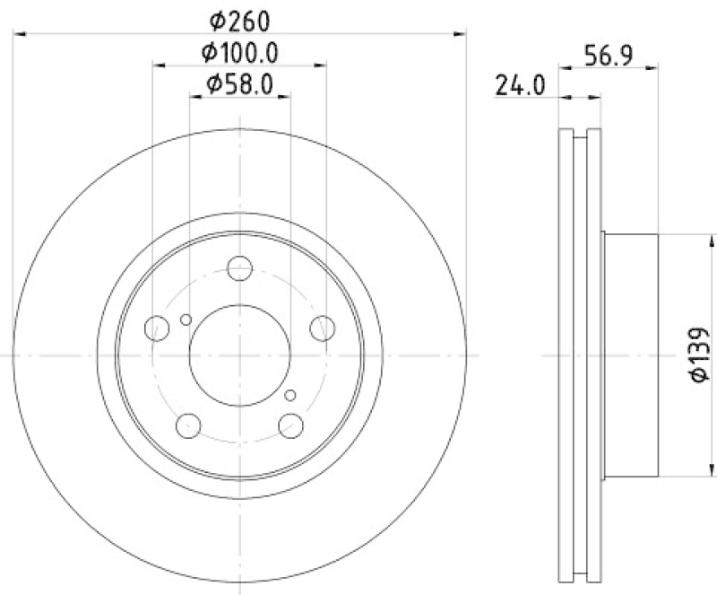 HELLA 8DD 355 105-321 Bremsscheibe