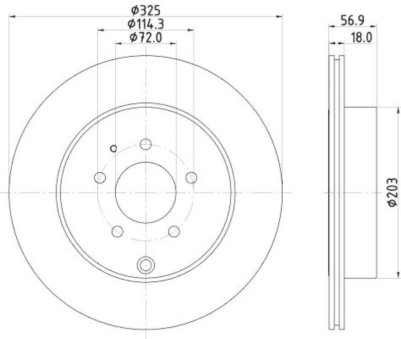 HELLA 8DD 355 119-401 Bremsscheibe für MAZDA