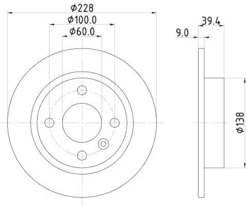 HELLA 8DD 355 105-441 Bremsscheibe 50223