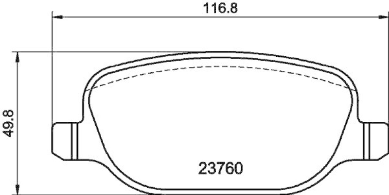 HELLA 8DB 355 006-741 Bremsbelagsatz, Scheibenbremsbelag für ALFA/LANCIA