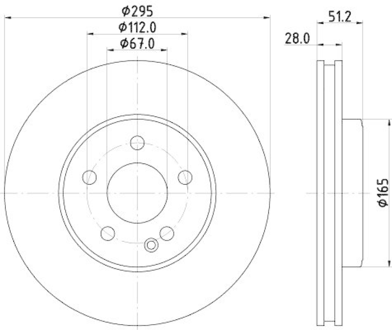 HELLA 8DD 355 119-591 Bremsscheibe für MB