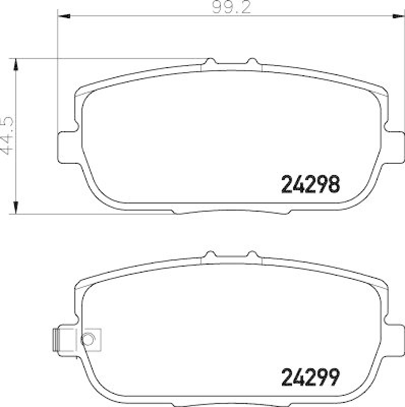 HELLA 8DB 355 006-781 Bremsbelagsatz, Scheibenbremsbelag für MAZDA