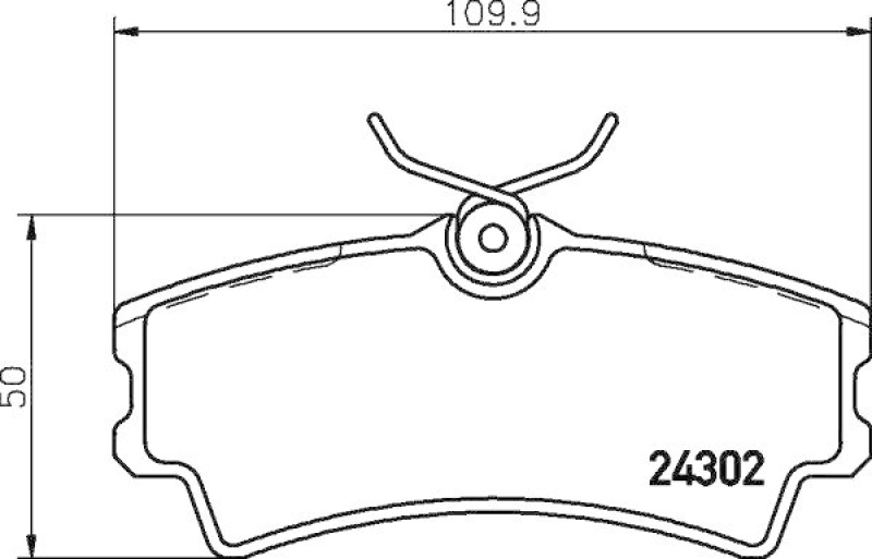 HELLA 8DB 355 006-821 Bremsbelagsatz, Scheibenbremsbelag für SANTANA 300/350