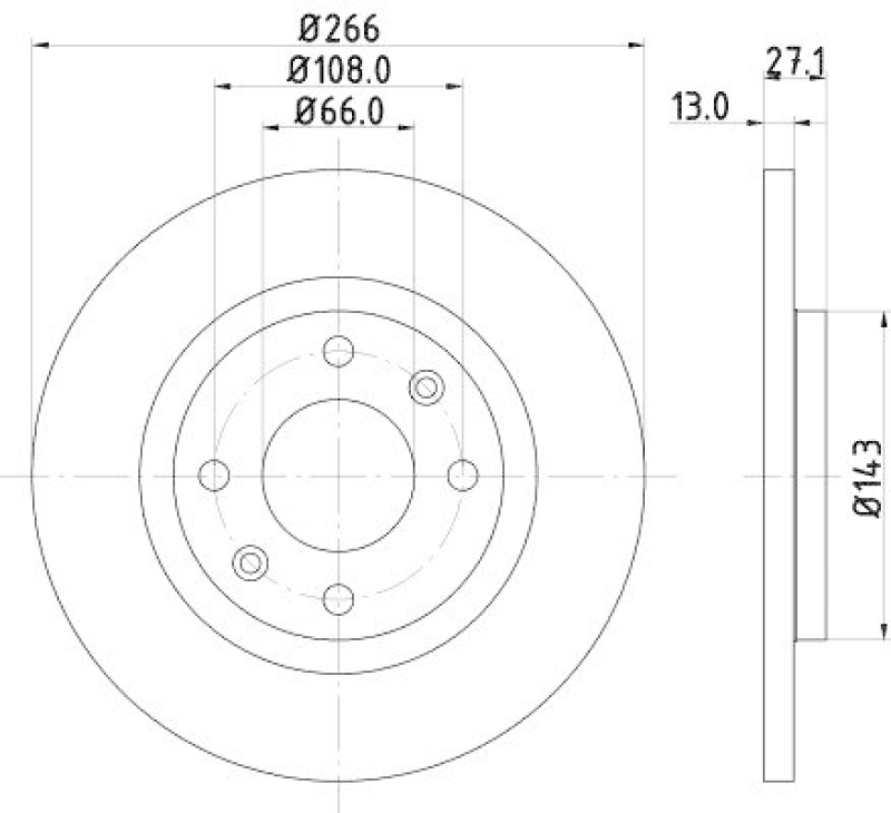 HELLA 8DD 355 105-751 Bremsscheibe für P.S.A