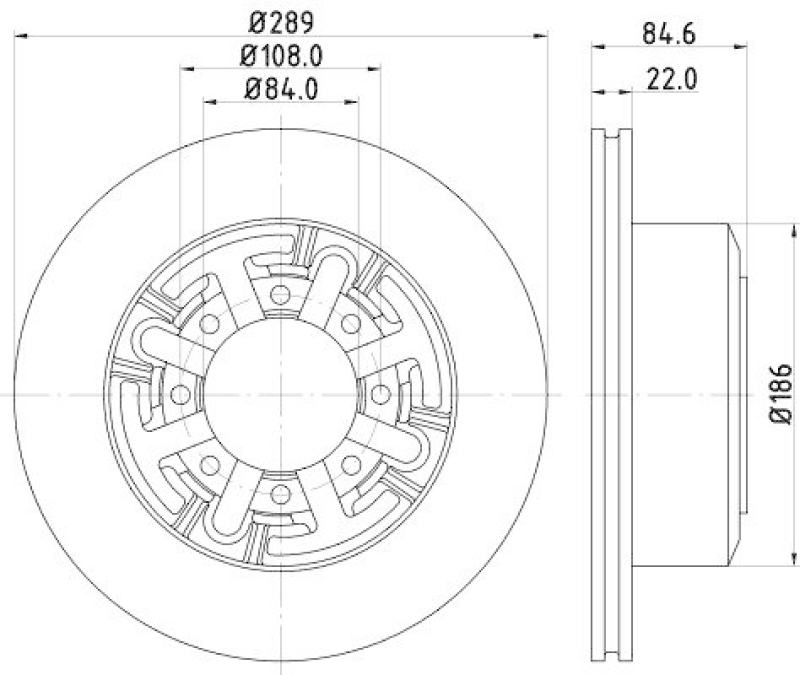 HELLA 8DD 355 105-791 Bremsscheibe für IVECO