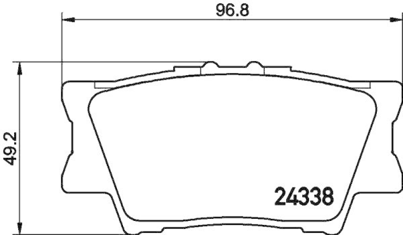 HELLA 8DB 355 006-881 Bremsbelagsatz, Scheibenbremsbelag für TOYOTA