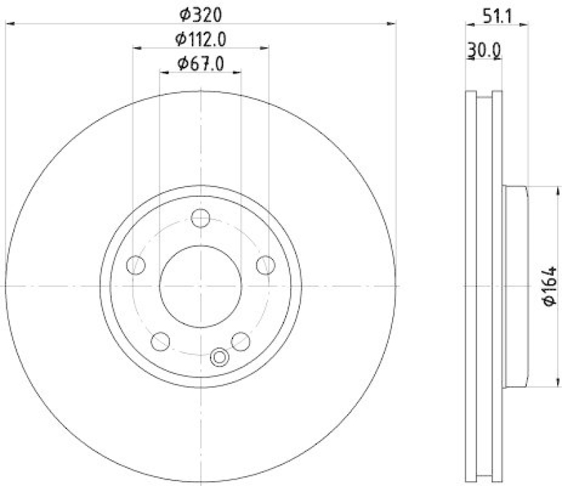 HELLA 8DD 355 119-701 Bremsscheibe für MB