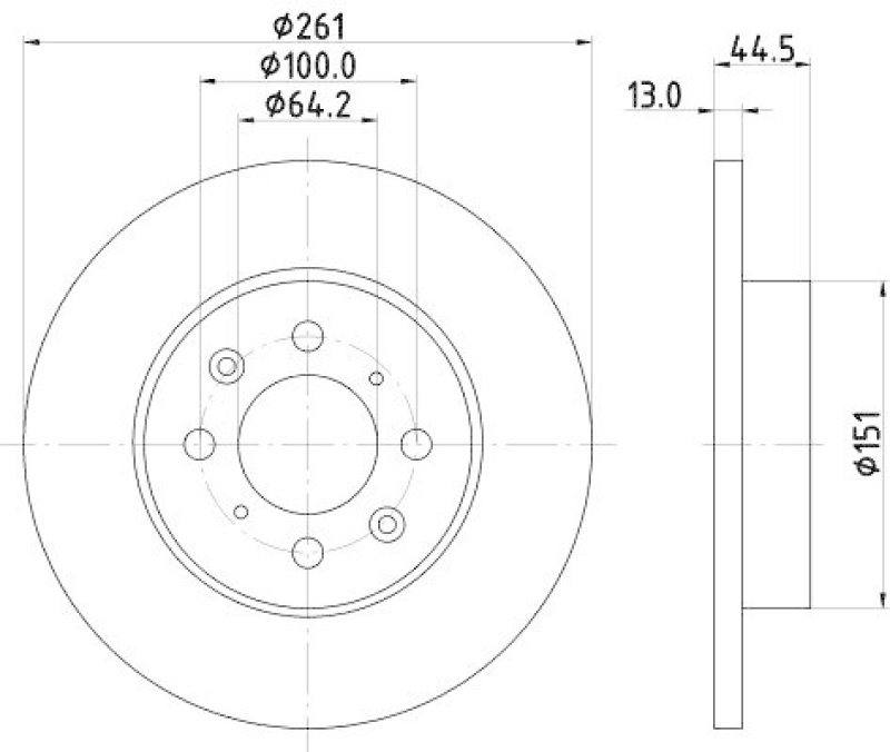 HELLA 8DD 355 105-861 Bremsscheibe 52923