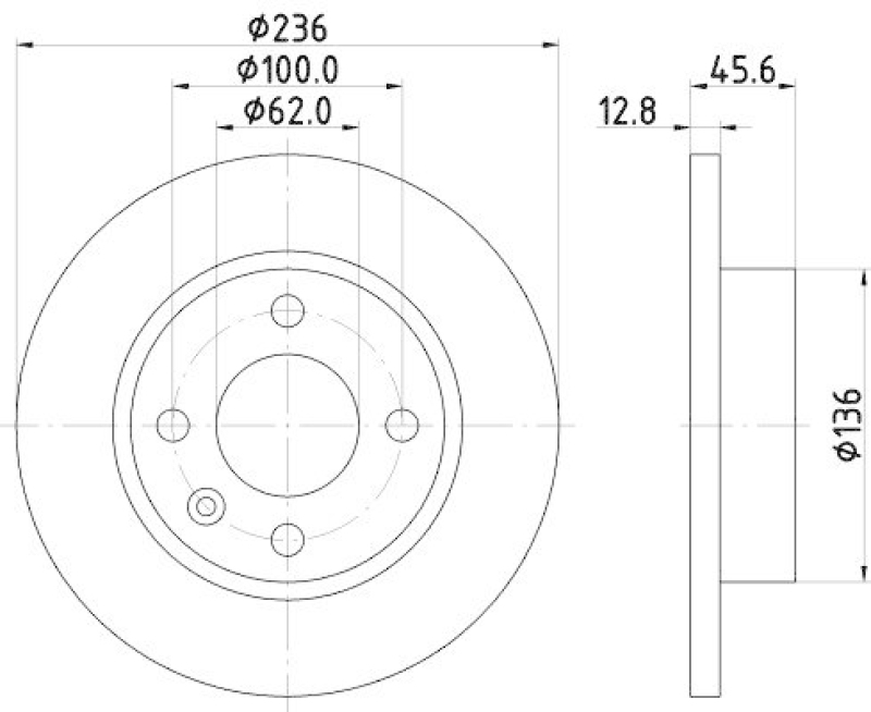 HELLA 8DD 355 105-871 Bremsscheibe für SKODA/VW