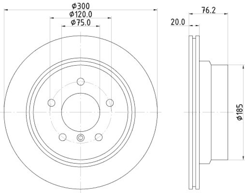 HELLA 8DD 355 120-211 Bremsscheibe für BMW