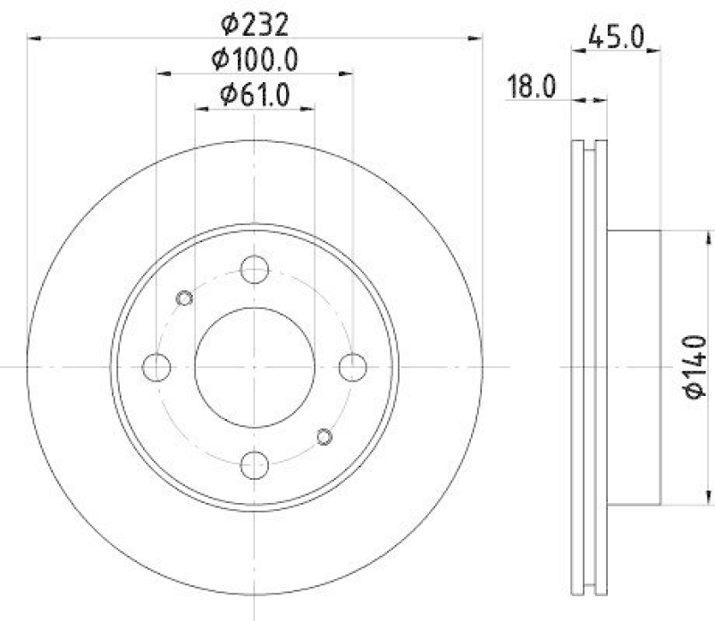 HELLA 8DD 355 105-921 Bremsscheibe 52334