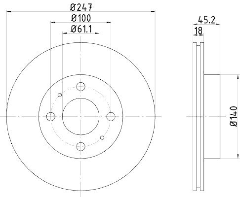 HELLA 8DD 355 105-931 Bremsscheibe 50232