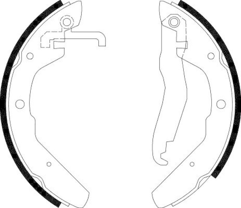 HELLA 8DB 355 000-701 Bremsbackensatz für VW