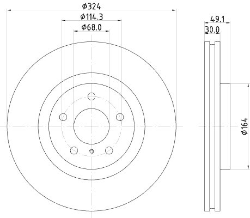 HELLA 8DD 355 120-271 Bremsscheibe für NISSAN