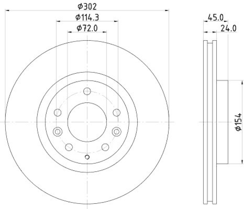 HELLA 8DD 355 120-301 Bremsscheibe für MAZDA RX 8 (SE17)