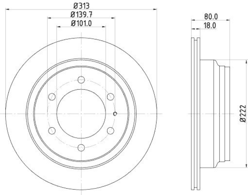 HELLA 8DD 355 106-021 Bremsscheibe