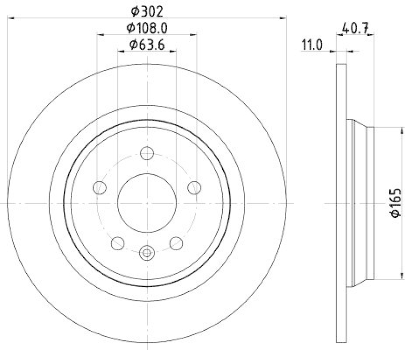 HELLA 8DD 355 120-371 Bremsscheibe