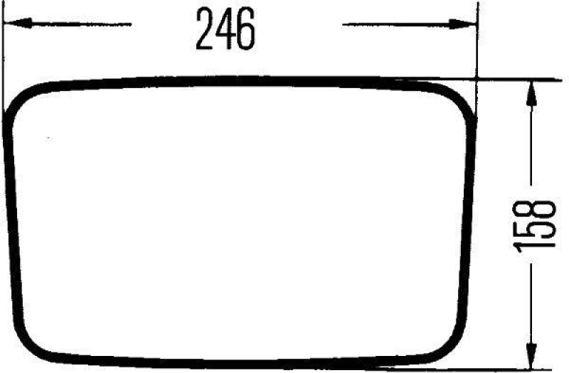 HELLA 8SB 002 995-011 Aussenspiegel, Fahrerhaus 241x158mm, schwarz, rechts/li