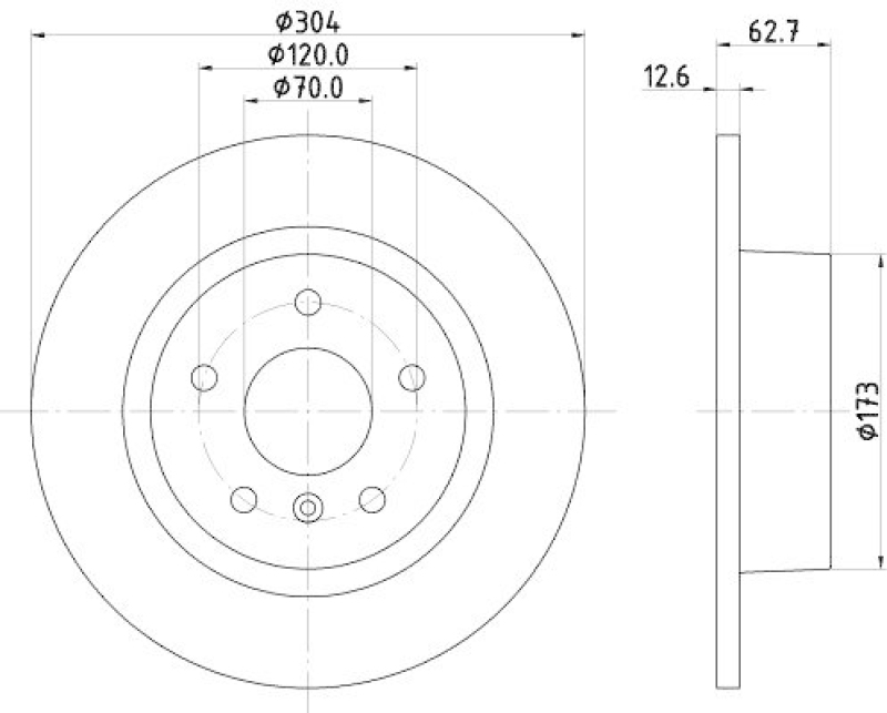 HELLA 8DD 355 106-371 Bremsscheibe für LANDROVER