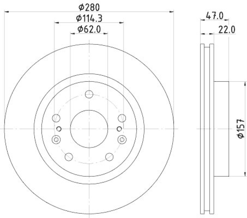 HELLA 8DD 355 120-521 Bremsscheibe für SUZUKI