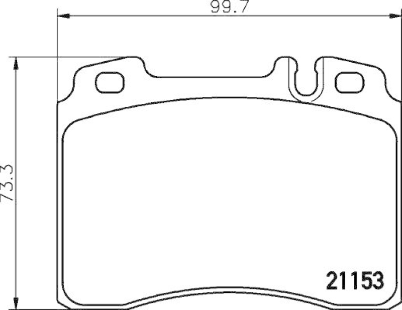 HELLA 8DB 355 007-471 Bremsbelagsatz, Scheibenbremsbelag für MB