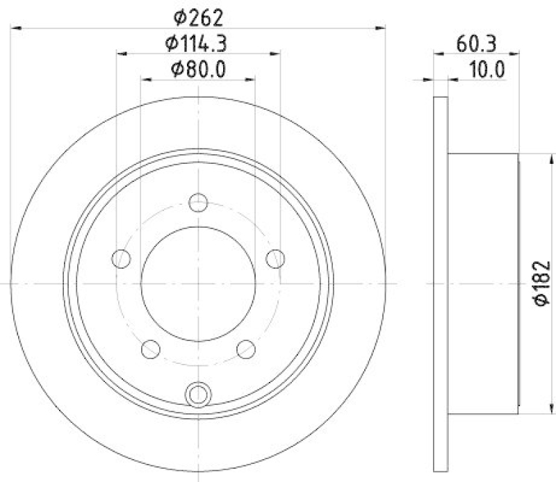 HELLA 8DD 355 120-561 Bremsscheibe für DODGE/JEEP/CHRYSLER