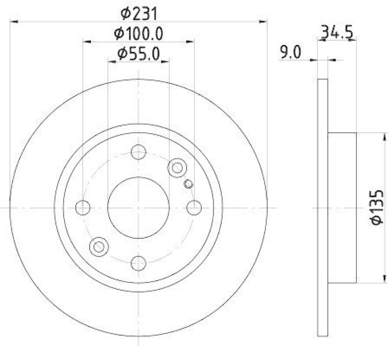 HELLA 8DD 355 106-471 Bremsscheibe 50254