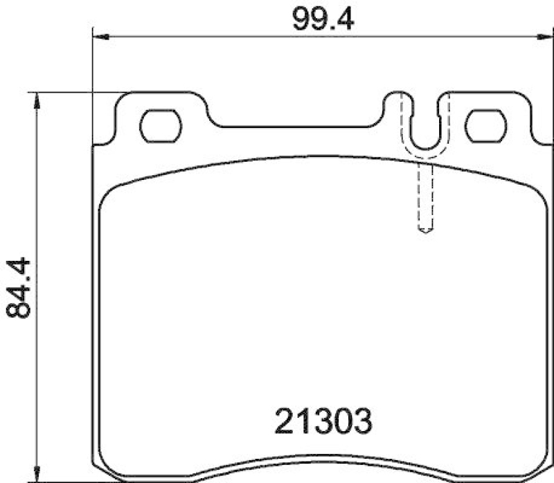 HELLA 8DB 355 007-551 Bremsbelagsatz, Scheibenbremsbelag für MB