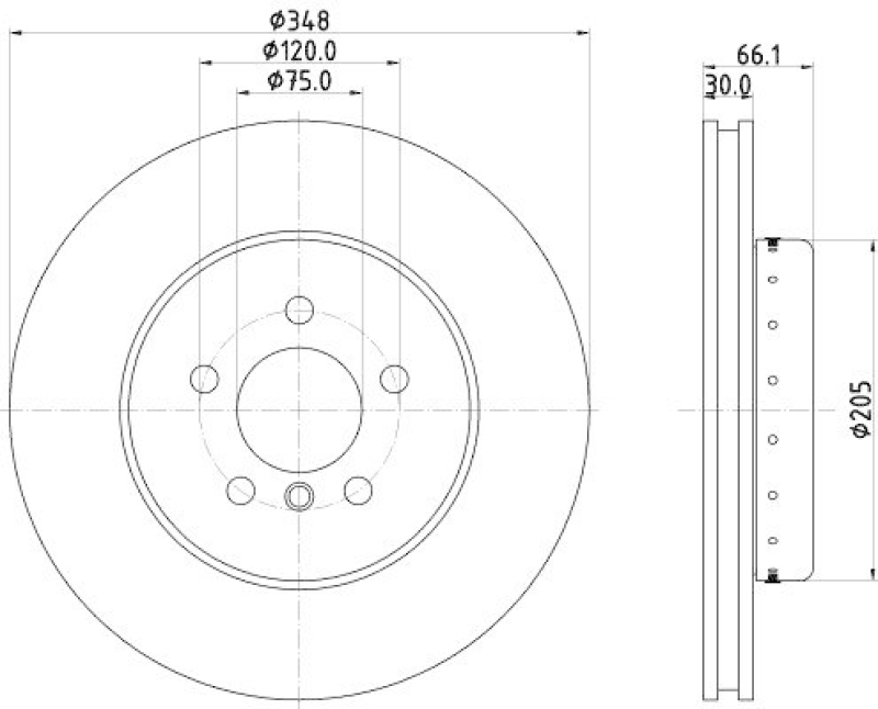 HELLA 8DD 355 120-651 Bremsscheibe für BMW