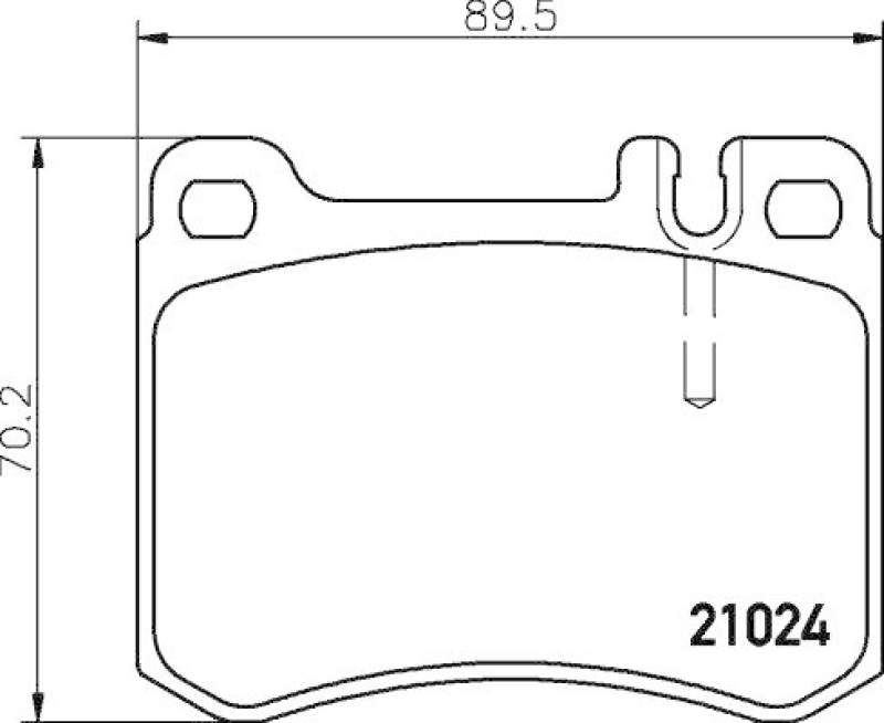 HELLA 8DB 355 007-611 Bremsbelagsatz, Scheibenbremsbelag für MB SL (R107)