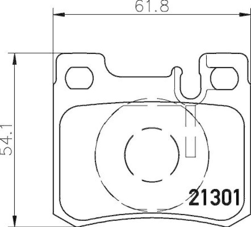 HELLA 8DB 355 007-671 Bremsbelagsatz, Scheibenbremsbelag für MB