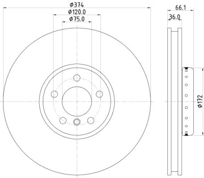 HELLA 8DD 355 120-701 Bremsscheibe für BMW/ALPINA