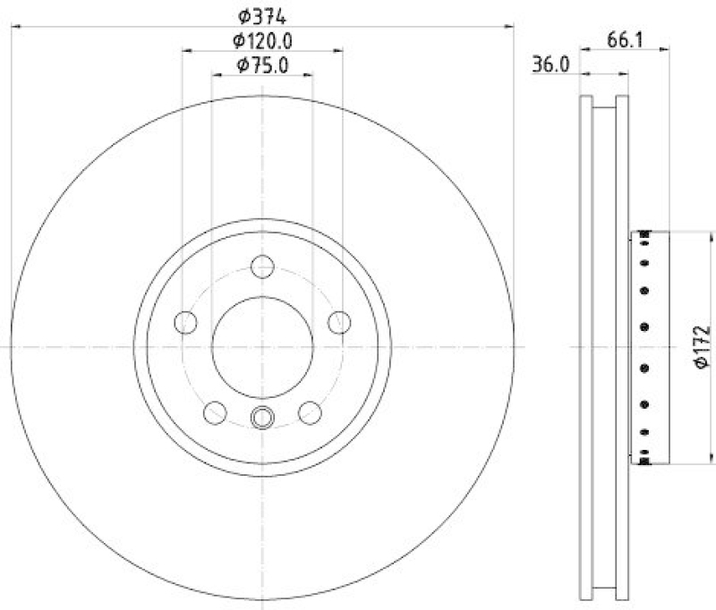 HELLA 8DD 355 120-711 Bremsscheibe für BMW/ALPINA