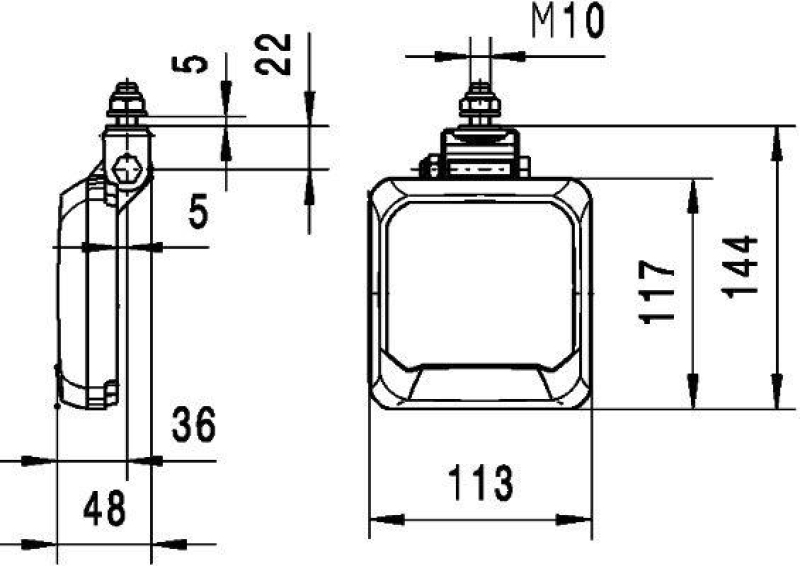 HELLA 1GA 995 193-011 AScheinwerfer Flat Beam 500 LED