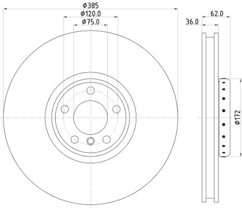 HELLA 8DD 355 120-721 Bremsscheibe für BMW