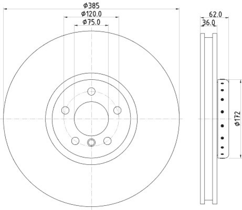 HELLA 8DD 355 120-731 Bremsscheibe für BMW