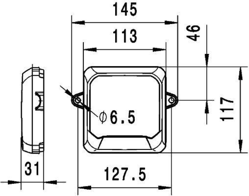 HELLA 1GA 995 193-031 AScheinwerfer Flat Beam 500 LED