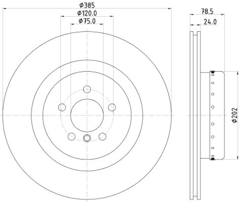 HELLA 8DD 355 120-741 Bremsscheibe für BMW