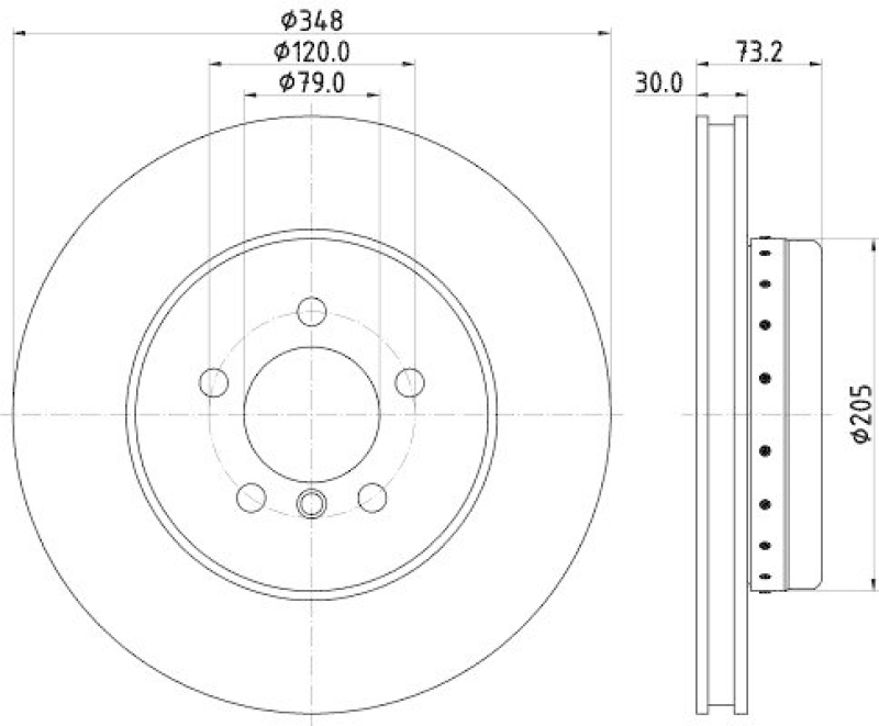 HELLA 8DD 355 120-751 Bremsscheibe für BMW Z4 ROADSTER (E89)